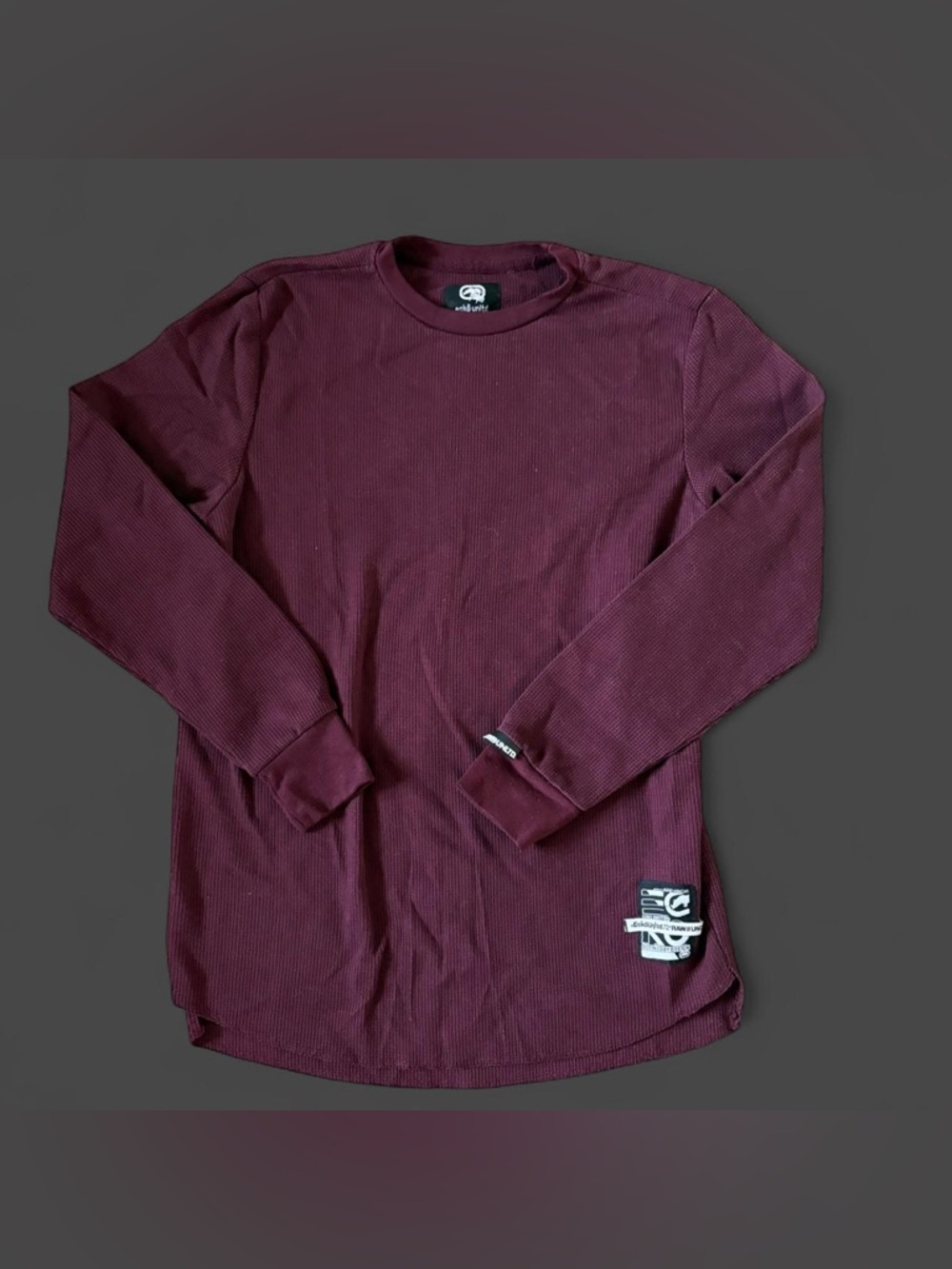 Ecko Unltd Thermal Shirt Mens XL Waffle Knit Long Sleeve
